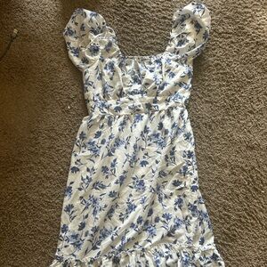 Floral Blue and White Dress (NEW)
